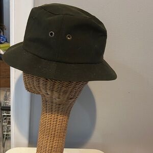 Olive Green handcrafted cotton hat Hanna Hats Ireland
